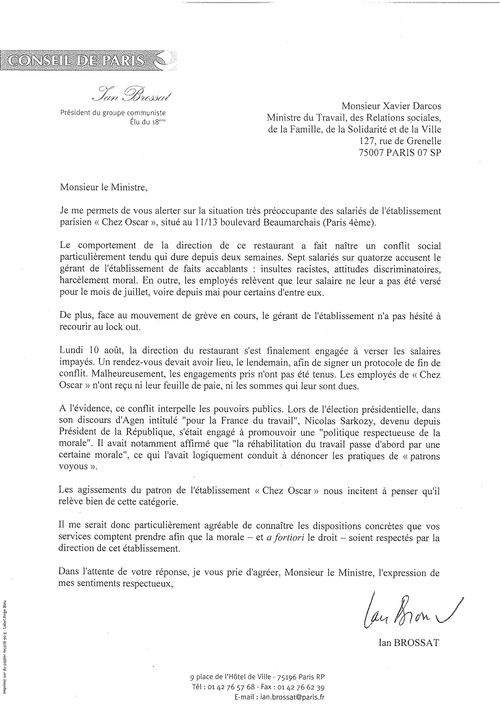 Lettre IB à XD